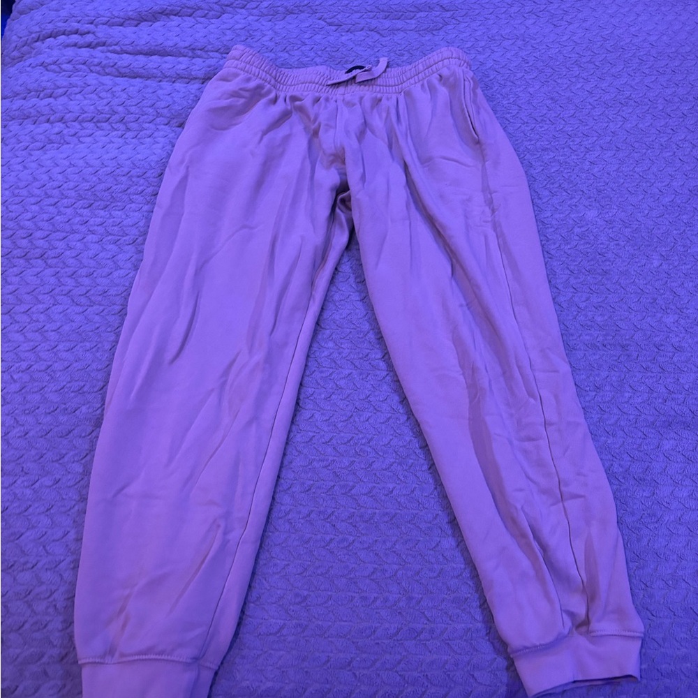H&M light Tan Sweatpants with Elastic Cuffs
